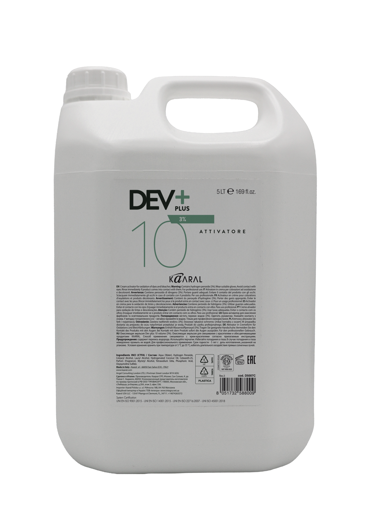 Dev Plus - Cream oxidant 10 Vol 5000ml